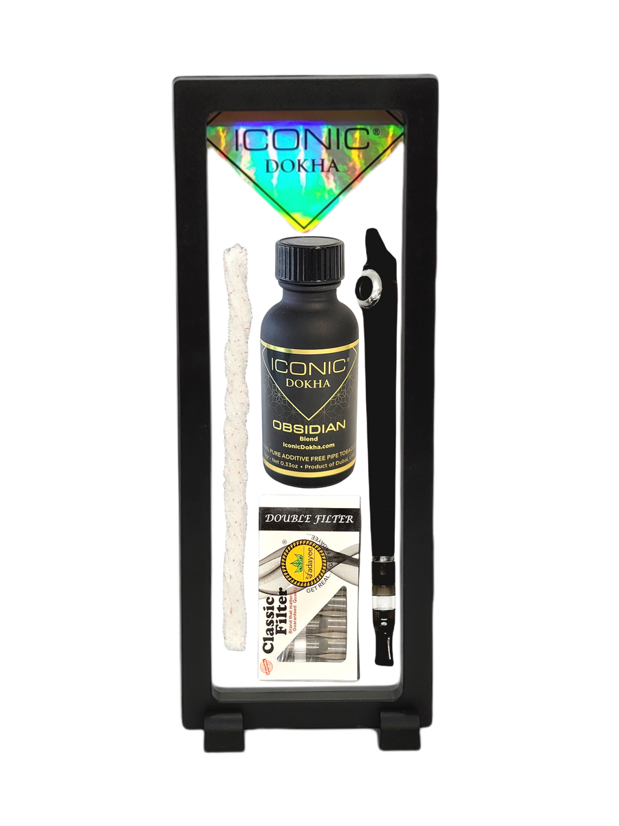 Iconic Dokha Obsidian Blend Pipe Tobacco Starter Kit ICONIC DOKHA